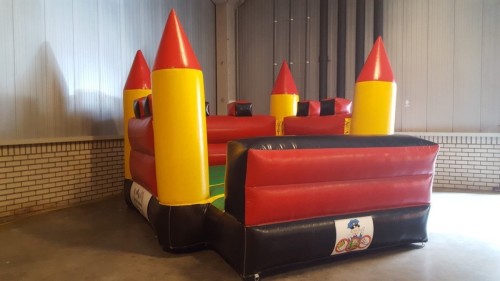 Springkussen Kasteel (rood/geel)